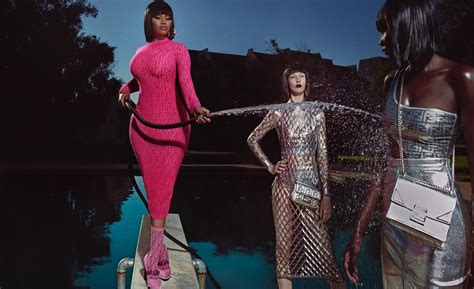 pink fendi coat nicki minaj|Fendi prints on collection.